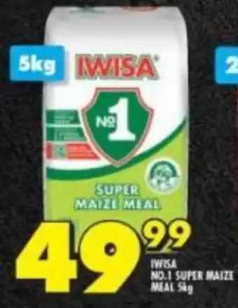 Shoprite IWISA NO.1 SUPER MAIZE MEAL Skg offer