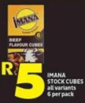 Shoprite IMANA STOCK CUBES all variants 6 per pack offer