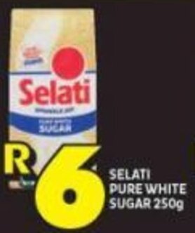 Shoprite SELATI PURE WHITE SUGAR 250g offer
