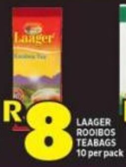 Shoprite LAAGER ROOIBOS TEABAGS 10 per pack offer