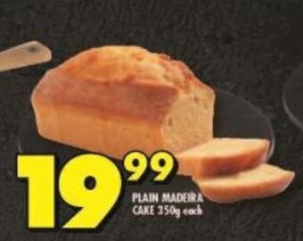 Shoprite PLAIN MADEIRA CAKE 350g each offer
