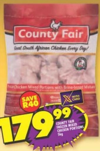 Shoprite COUNTY FAIR FROZEN MIXED CHICKEN PORTIONS 5kg offer