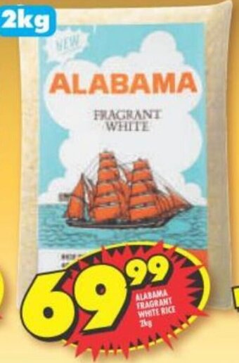 Shoprite Alabama Fragrant White Rice 2kg offer