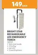 BUCO Bright star rechargeable led emergency torch 1381921-each offer