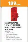 Electrimate 1x16 + 1xsurge high level surge adapter 1348004-each