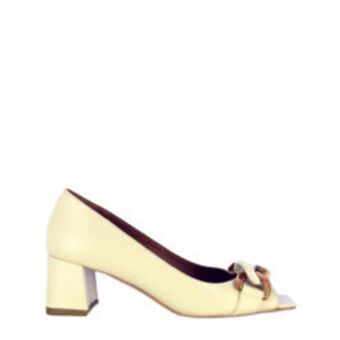 Anne block heel- nude