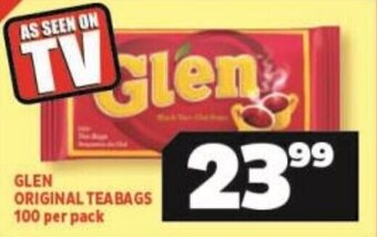 GLEN ORIGINAL TEABAGS 100 per pack