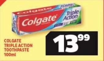 Usave COLGATE TRIPLE ACTION TOOTHPASTE 100ml offer
