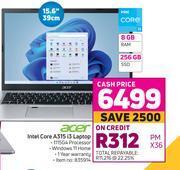Game Acer intel core a315 i3 laptop offer