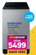 Game Samsung 10kg top loader washing machine offer