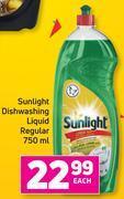 Game Sunlight dishwashing liquid (regular)-750ml offer