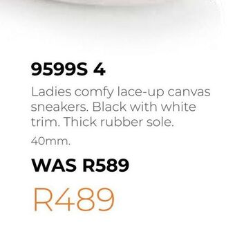 Ladies comfy lace-up canvas sneakers.