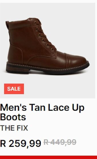Men's tan lace up boots