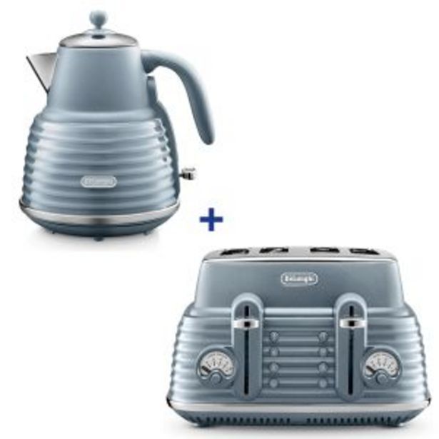 Delonghi scultura blue kettle and toaster combo kbzs3001.az