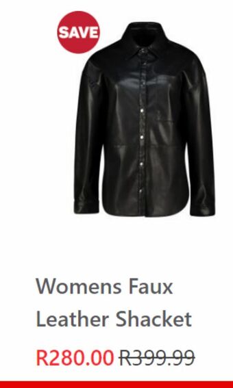 Womens faux leather shacket