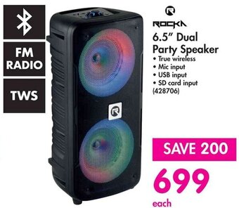 Makro Rock 6.5" Dual Party Speaker offer