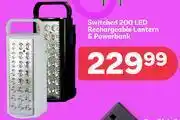 PEP Switched 200 led rechargeable lantern & powerbank offer