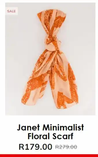 Janet minimalist floral scarf