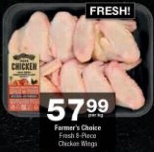 Checkers Farmer's Choice Fresh 8-Piece Chicken Wings offer