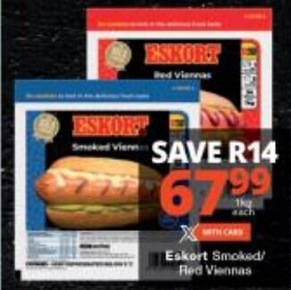 Checkers Eskort Smoked/ Red Viennas offer
