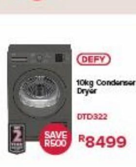 Washing machine defy 10kg