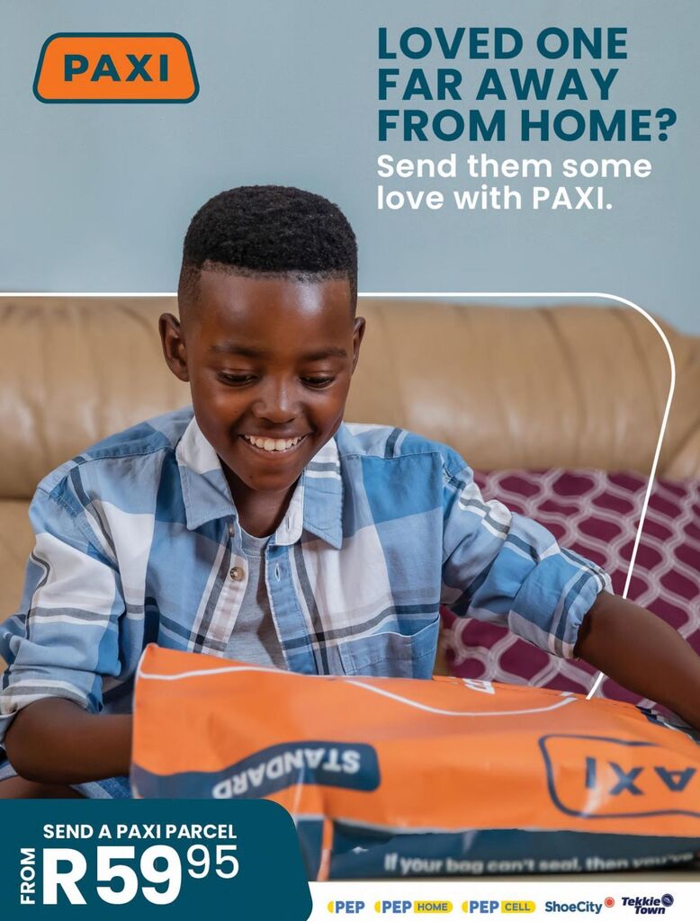 Send a paxi parcel offer at PEP