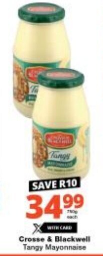Checkers Crosse & Blackwell Tangy Mayonnaise offer
