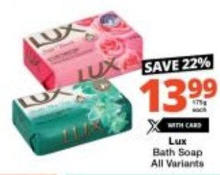 Checkers Lux Bath Soap All Variants offer