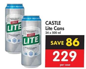 Makro CASTLE Lite Cans 24 x 500 ml offer