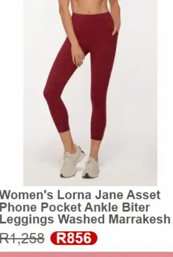 Women's lorna jane asset phone pocket ankle biter eggings washed marrakesh