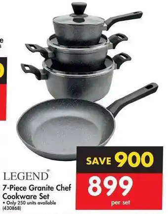 Makro LEGEND 7-Piece Granite Chef Cookware Set offer