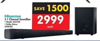 Makro Hisense 3.1 Channel Soundbar offer