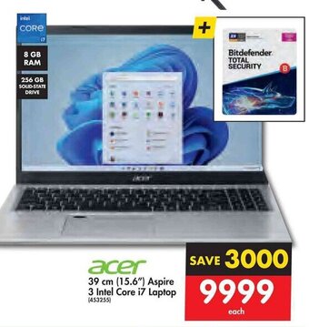Makro acer 39 cm (15.6") Aspire 3 Intel Core i7 Laptop offer