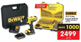 Makro DEWALT 18 V Li-Ion Impact Drill Kit offer