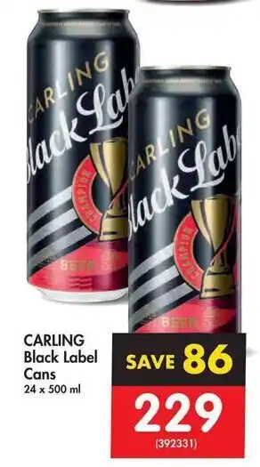 Makro CARLING Black Label Cans 24x500ml offer