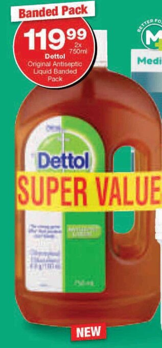 Checkers Dettol Original Antiseptic Liquid Banded Pack offer