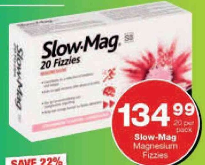 SlowMag Magnesium Fizzies offer at Checkers