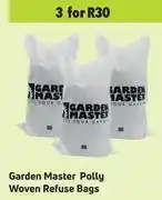 Game Garden master polly woven refuse bags-for 3 offer