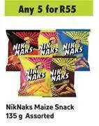 Game Nik naks maize snack assorted-for any 5 x 135g offer