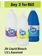 Game Jik liquid bleach assorted-for any 2 x 1.5l offer