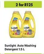 Game Sunlight auto washing detergent-for 2 x 1.5l offer