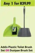 Game Addis plastic toilet brush set or dustpan brush set-for 1 offer