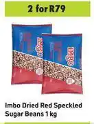 Game Imbo dried red speckled sugar beans-for 2 x 1kg offer