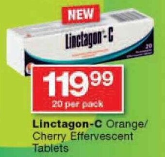 Checkers Linctagon-C Orange/Cherry Effervescent Tablets offer