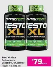 Game Nutritech Testo XL Male Performance Support 90's Capsules-Each offer
