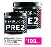 Game USN Hyperdrive Extreme Pre-2 Micro Concentrated Pre Workout-192g Each offer