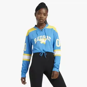 Redbat athletics women's blue cropped top