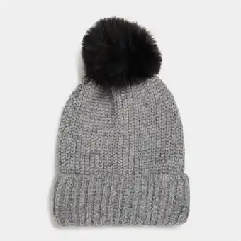 The FIX Women's grey pom pom beanie offer