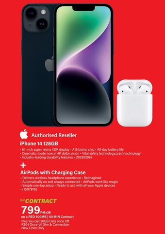 Incredible Connection iPhone 14 128GB offer