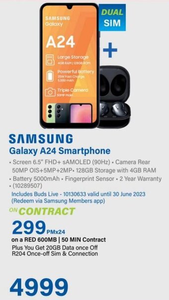 Incredible Connection SAMSUNG Galaxy A24 Smartphone offer